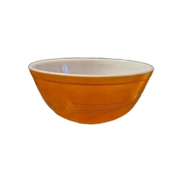 Vintage Pyrex Autumn Harvest Wheat Mixing Bowl #403 - 2.5 qt. Burnt Orange Color - Picture 8 of 10